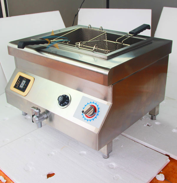 台式商用电磁炸炉实拍图