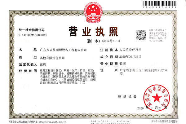 八吉星商用千亿球友会工程公司营业执照