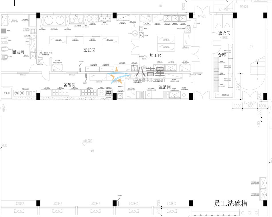 广州新莱福食堂千亿球友会工程设计图