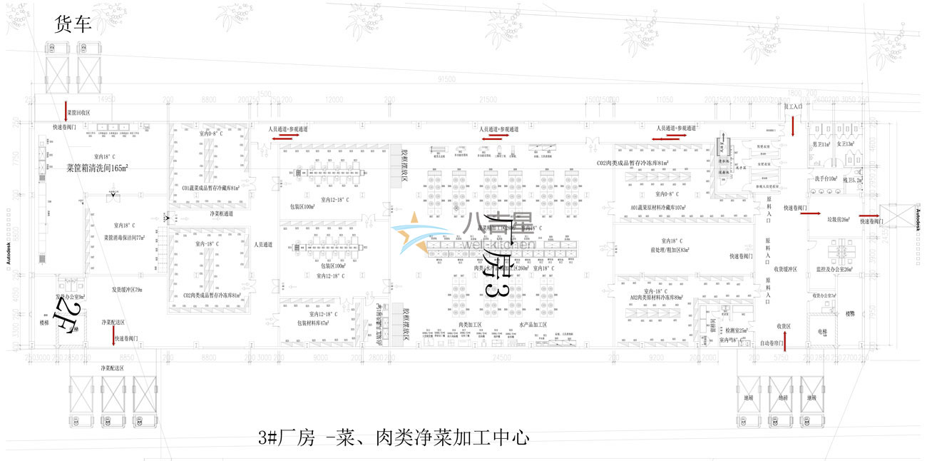八吉星净菜加工千亿球友会工程平面设计图