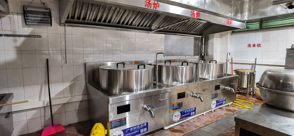 虎门捷胜小学食堂千亿球友会烹饪区一体式煲汤炉