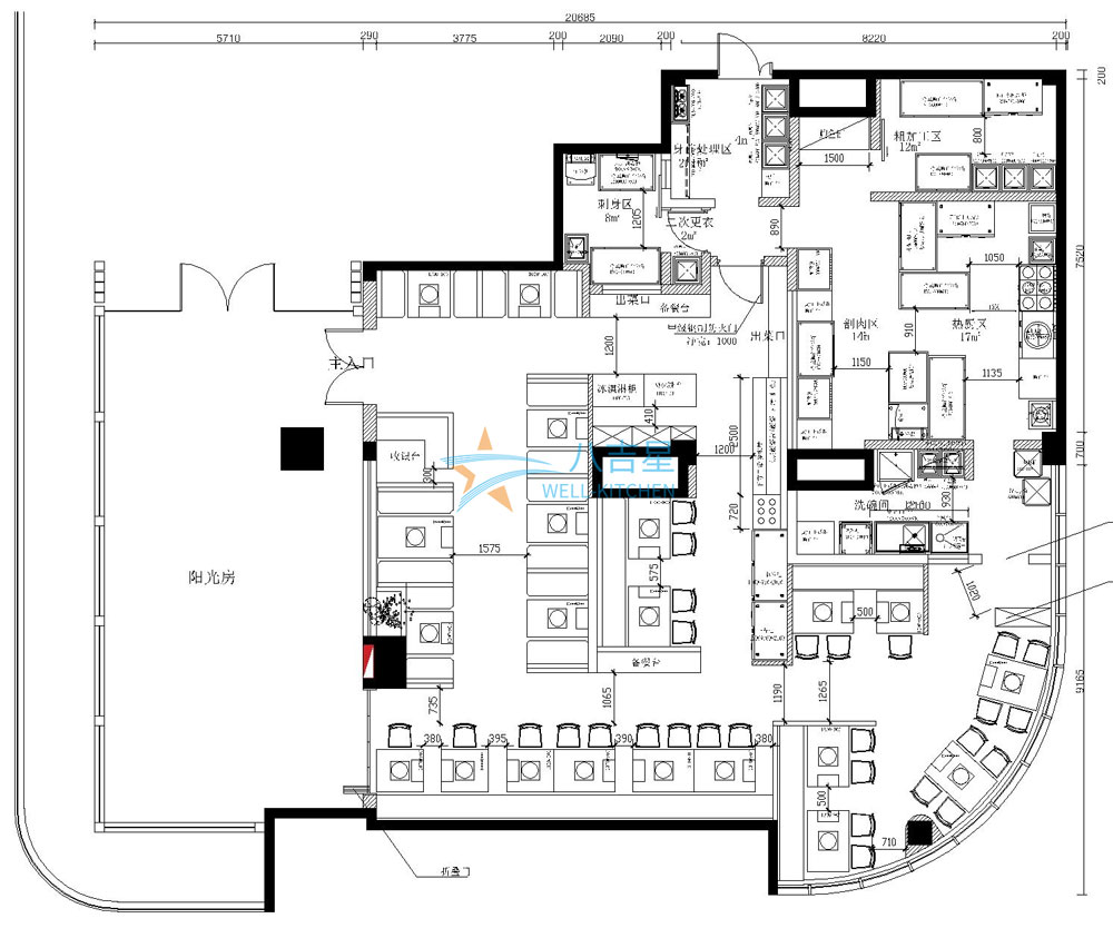 御牛师和牛自助火锅店千亿球友会设计图