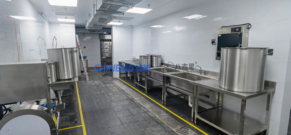 深圳光明贝特瑞2楼员工食堂千亿球友会预加工间