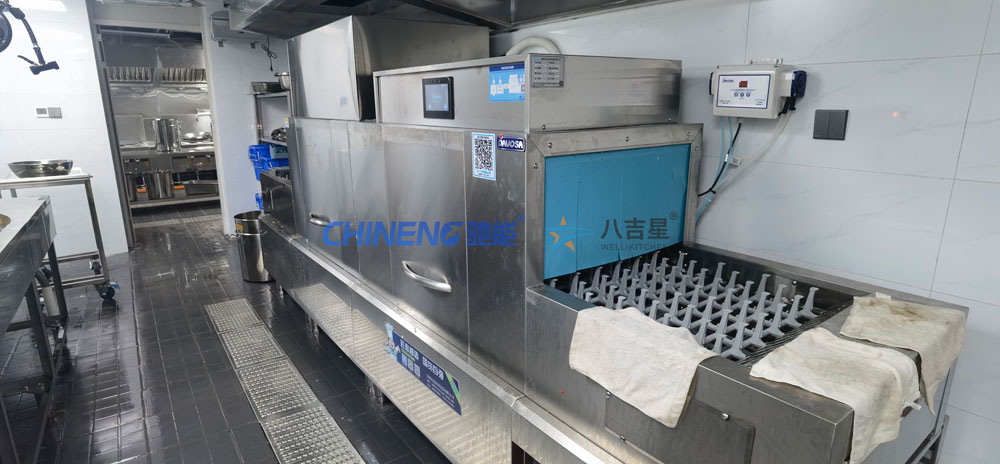 深圳光明贝特瑞2楼员工食堂千亿球友会清洗间长龙洗碗机