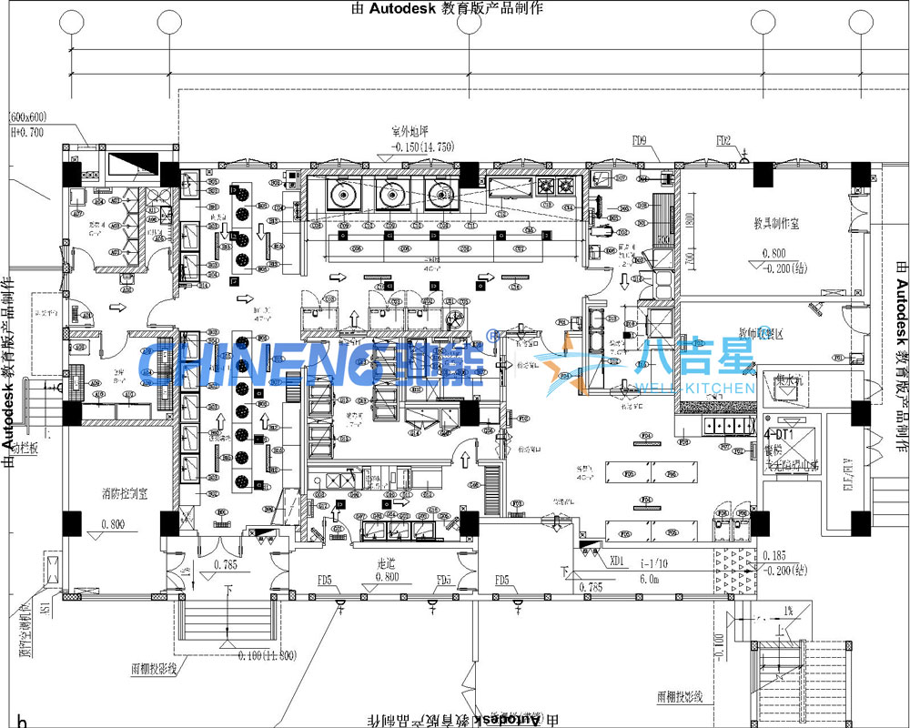 深圳光明玺云幼儿园a级食堂千亿球友会工程设计图