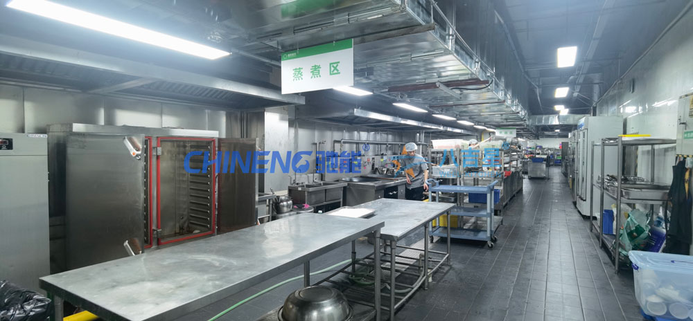 某大学第五食堂千亿球友会工程蒸煮区